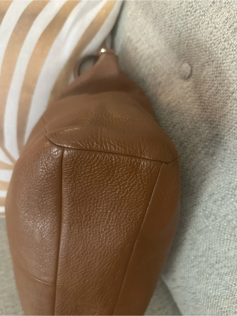 Coach Large Kelsey Satchel in Saddle Brown Pebbled Leather Optional Crossbody